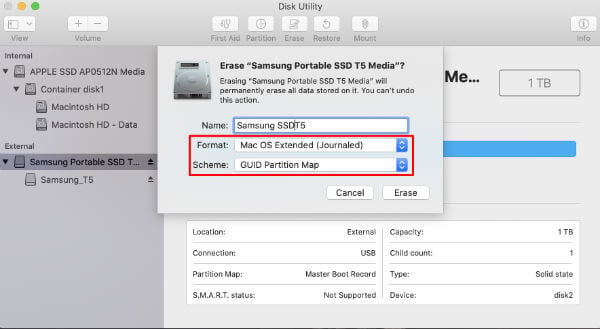 format ssd for mac on windows