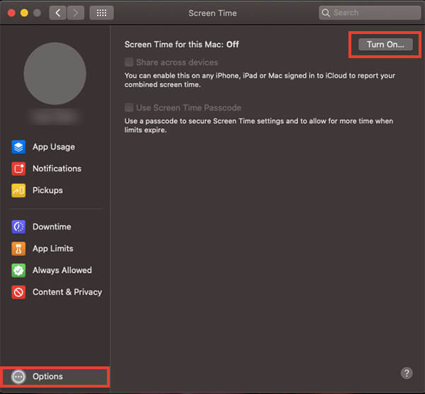 Enable Screen Time on Mac