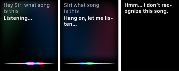 Song Not Recognized on Apple Watch Siri