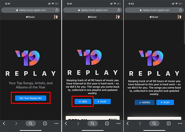 Create Apple Music Replay Playlists using Music Web on iPhone