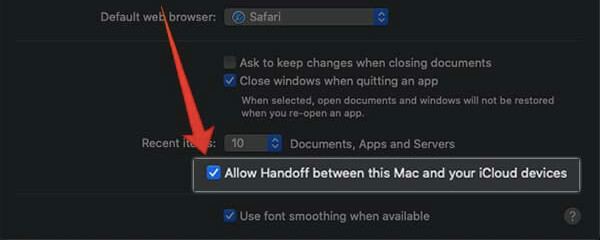 Enable Handoff on Mac