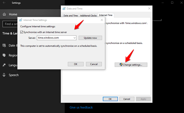 Fix Time Not Updating or Syncing in Windows 10 5