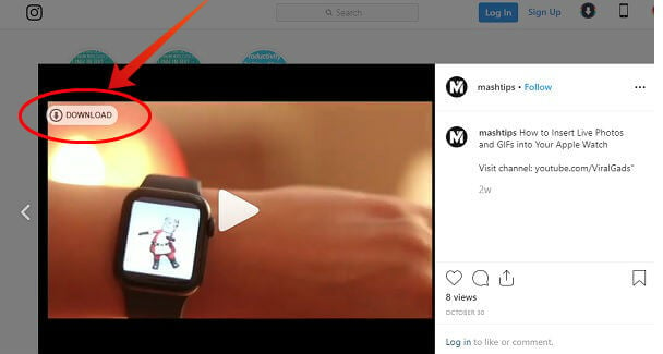 Instagram download videos on windows using chrome extension