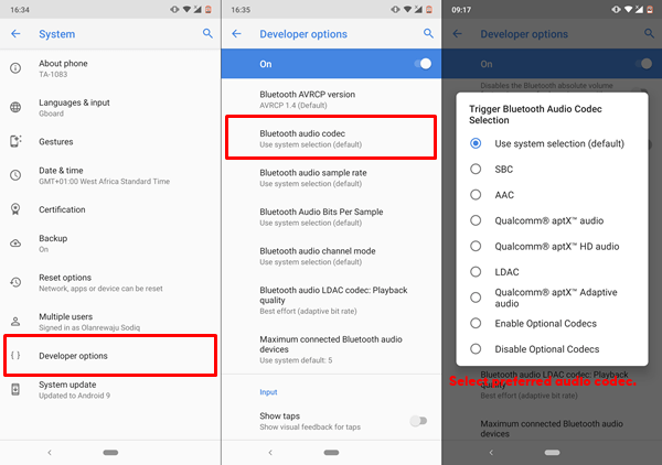 How to Change Bluetooth Audio Codec on Android