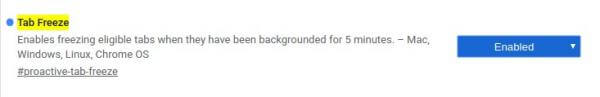best chrome flags - Freeze unused tabs