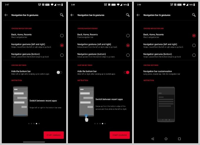 Customize Android 10 Navigation on OnePlus
