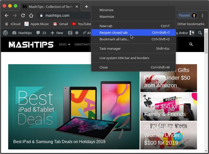 How to Reopen Closed Tabs in Chrome - 95