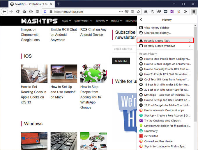 How to Reopen Closed Tabs in Firefox for PC and Phone - 67