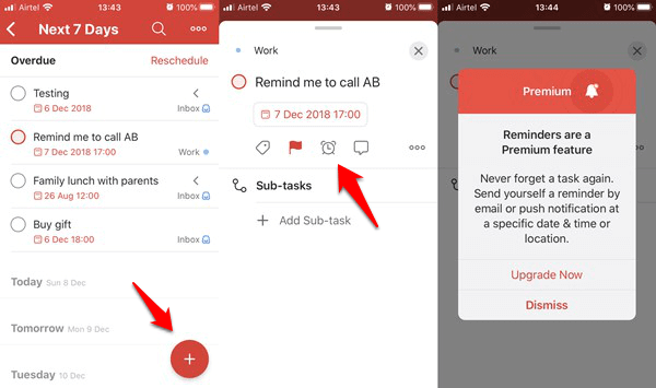 location-based reminders in todoist