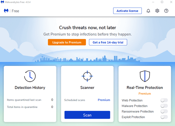 malwarebytes scan