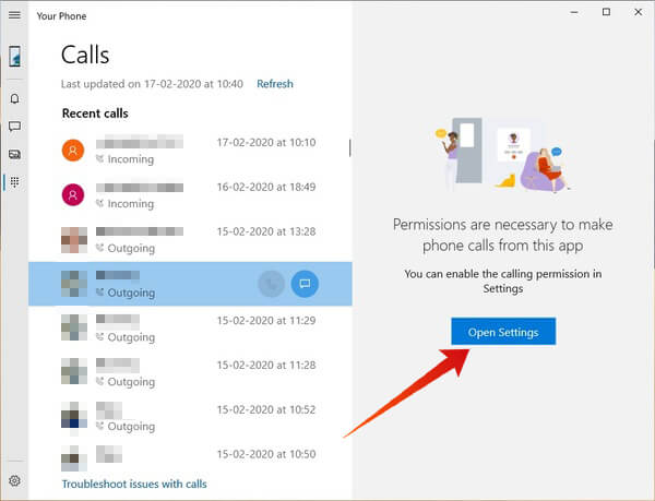 Make phone calls from your computer running Windows 10
