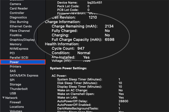 Kiểm tra số lượng pin MacBook