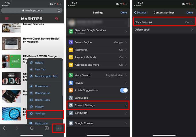 How to Block Pop Up Ads on Chrome on iPhone