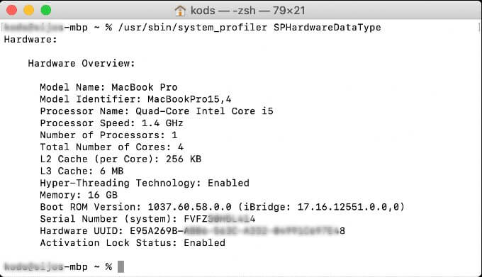 Mac System Profiler RAM Terminal
