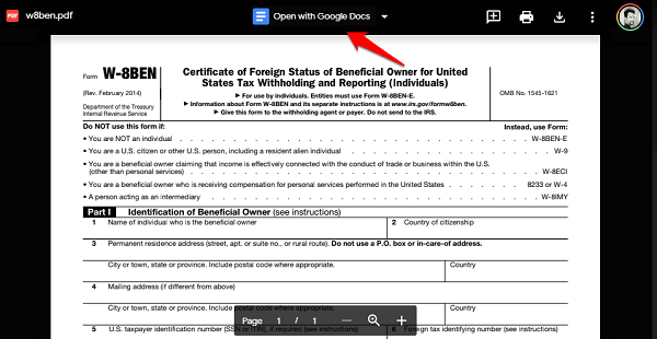 open pdf in google docs format