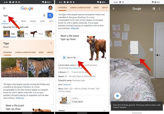 Google 3D Animal Search