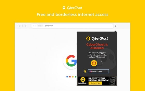 cyberghost blockachain vpn chrome extension