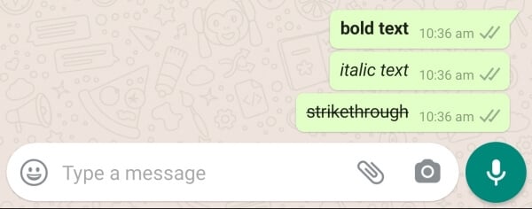 Write In Bold, Italics, & Strikethrough on WhatsApp