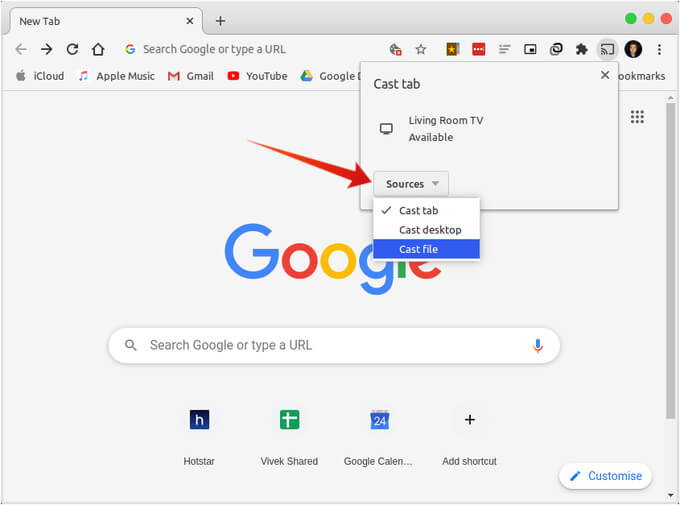 Cast local videos to Chromecast