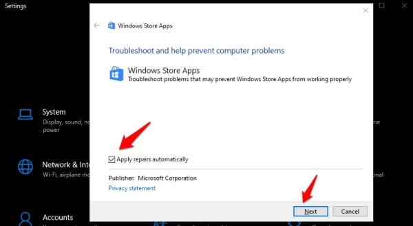 troubleshoot windows apps