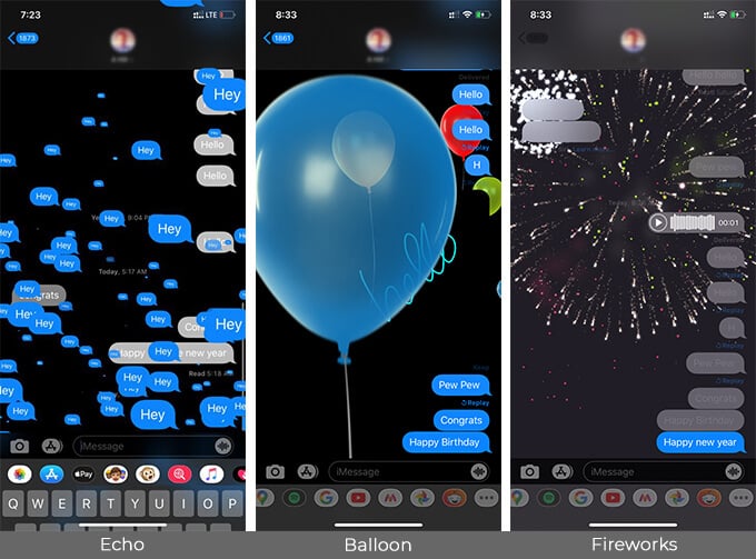 Use Words and Phrases that Cause iMessage Text Effects on iPhone