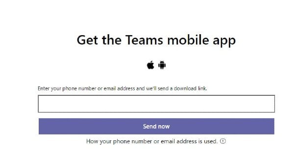 Windows Get Teams Mobile app