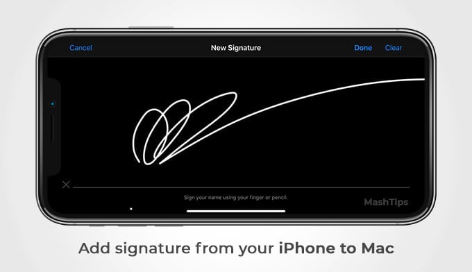 Add Signature on PDF or Images on Mac Using iPone or iPad
