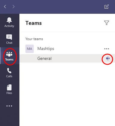 Windows Teams join Meeting video icon