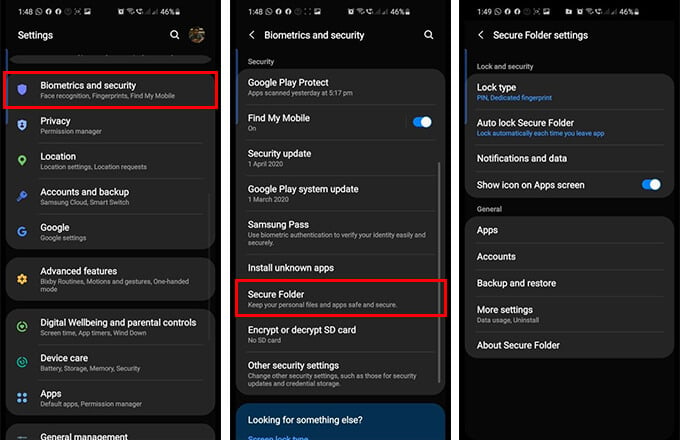 enable the Secure Folder on your Samsung Android smartphone