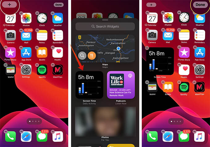 Add iPhone Home Screen Widgets on iOS 14
