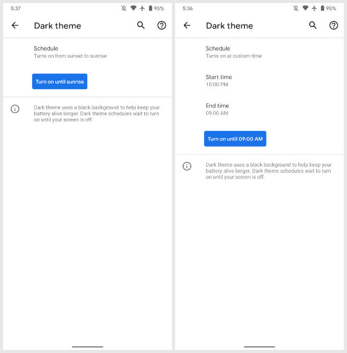 How to Schedule Automatic Dark Theme on Android 11 - 26