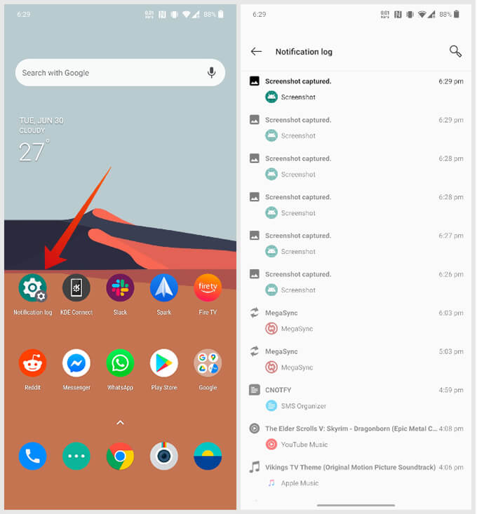 See Android 11 Like Notification History Log