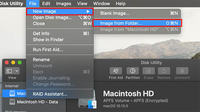 Create new Disk Drive image from Folder