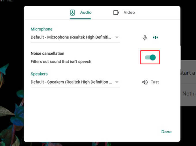How to Activate Noise Cancellation on Google Meet