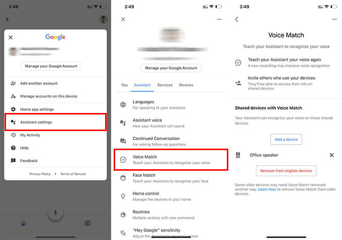 Set Up Voice Match on Google Home