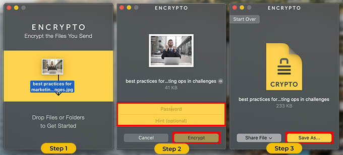 Use Encrypto to Password Protect Files on Mac