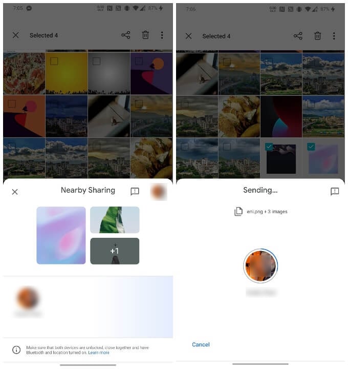 Airdrop like Nearby Sharing on Android