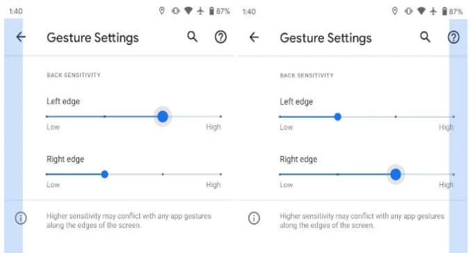 Android 11 Back Gestures