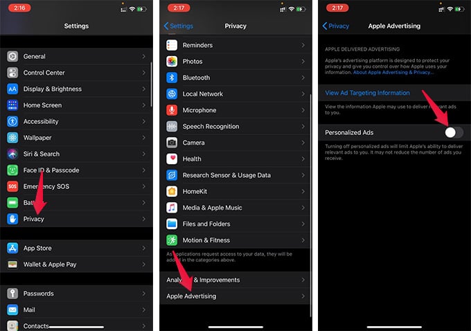 Prevent Ad Trackers From Tracking iPhone Activities