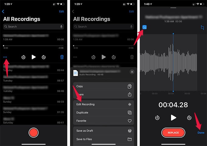 Remove Background Noise from Audio Using Voice Memo on iPhonw