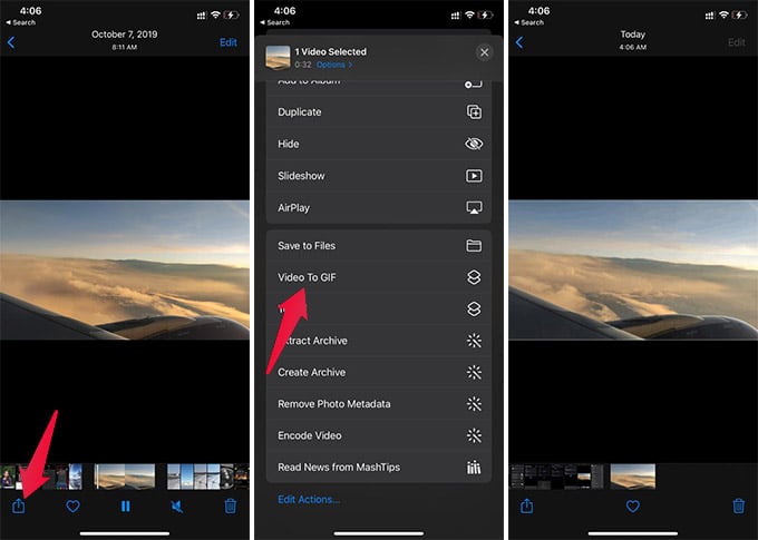 how to make gif into video ios11