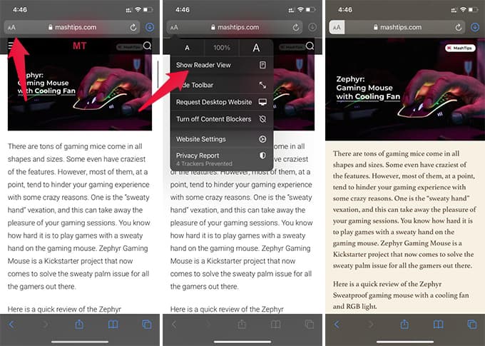 How to Get Reader View in Safari on iPhone and Customize It - 85