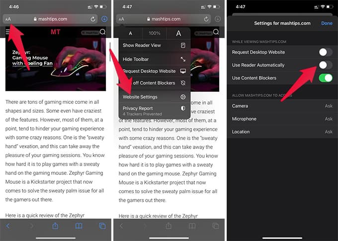 How to Get Reader View in Safari on iPhone and Customize It - 63