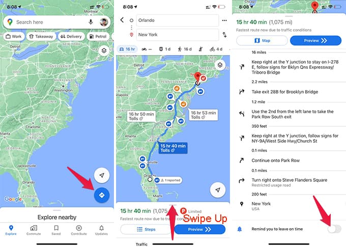 How to Set Google Maps to Remind You to Leave on Time - 50