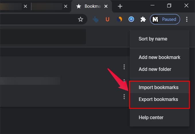 Import and Export Bookmarks in Chrome