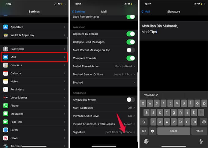 How to Change or Remove  Sent from My iPhone  Signature on Mail App - 35