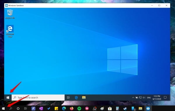 windows 10 sandbox active