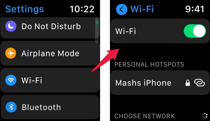 Apple Watch WiFi Connection