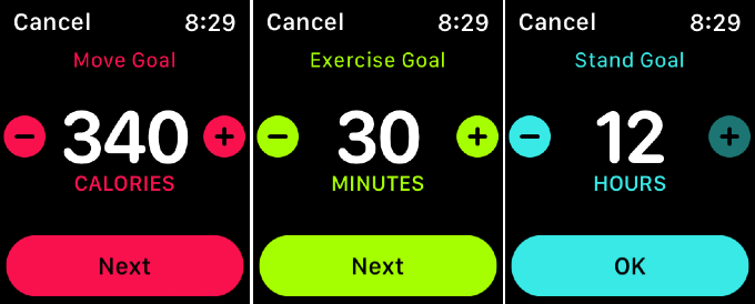 how do you change fitness goals on apple watch