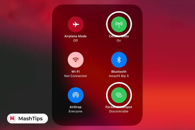 Enable Cellular Data and Personal Hotspot on iPhone